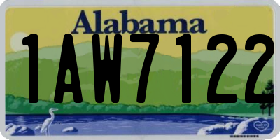 AL license plate 1AW7122
