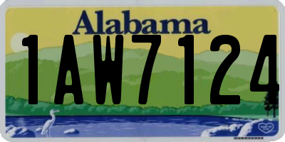 AL license plate 1AW7124