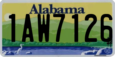 AL license plate 1AW7126