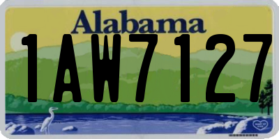 AL license plate 1AW7127
