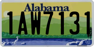 AL license plate 1AW7131