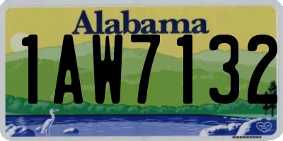 AL license plate 1AW7132