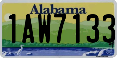AL license plate 1AW7133