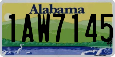 AL license plate 1AW7145