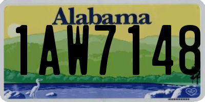 AL license plate 1AW7148