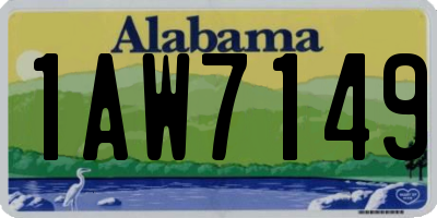 AL license plate 1AW7149