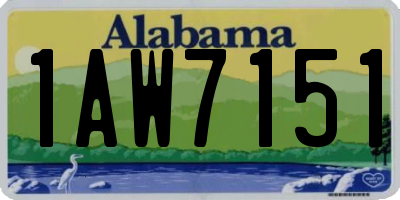 AL license plate 1AW7151