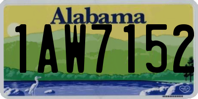 AL license plate 1AW7152