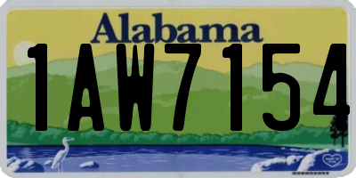 AL license plate 1AW7154