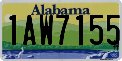 AL license plate 1AW7155