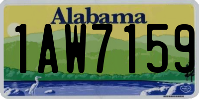 AL license plate 1AW7159