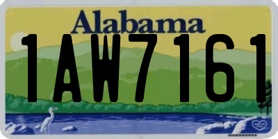 AL license plate 1AW7161