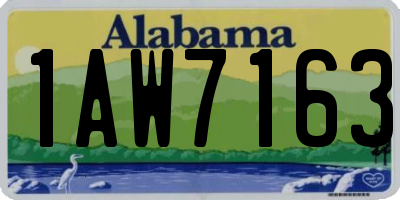 AL license plate 1AW7163