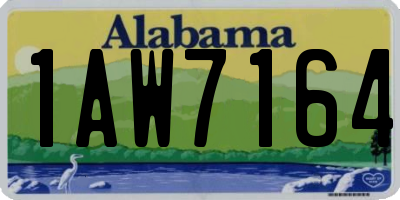 AL license plate 1AW7164