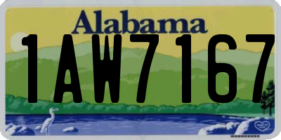 AL license plate 1AW7167