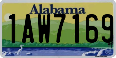 AL license plate 1AW7169