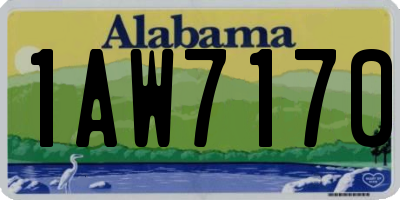 AL license plate 1AW7170