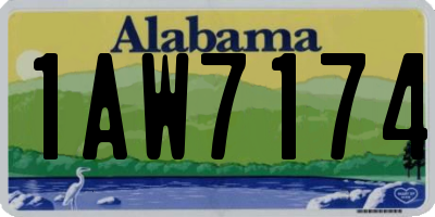 AL license plate 1AW7174