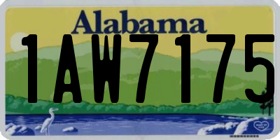AL license plate 1AW7175