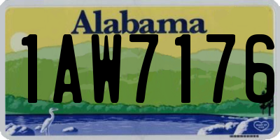 AL license plate 1AW7176
