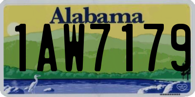 AL license plate 1AW7179