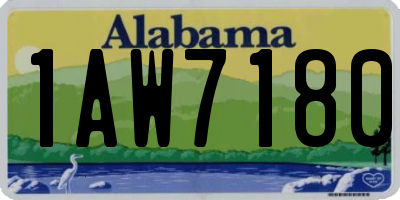 AL license plate 1AW7180