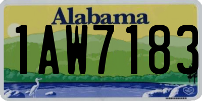 AL license plate 1AW7183