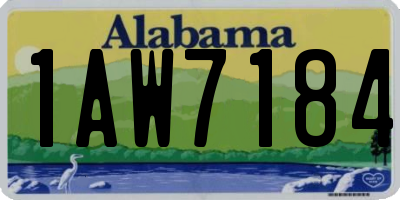 AL license plate 1AW7184