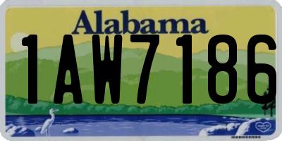 AL license plate 1AW7186