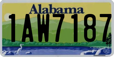 AL license plate 1AW7187
