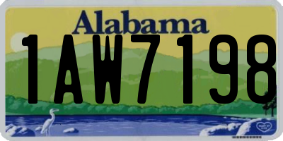 AL license plate 1AW7198