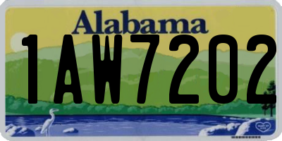 AL license plate 1AW7202