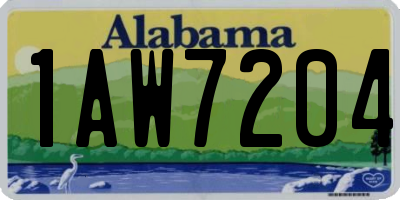 AL license plate 1AW7204