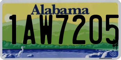 AL license plate 1AW7205