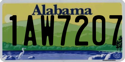 AL license plate 1AW7207