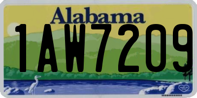 AL license plate 1AW7209