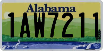 AL license plate 1AW7211
