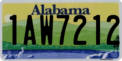 AL license plate 1AW7212