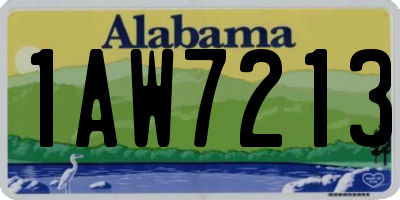 AL license plate 1AW7213