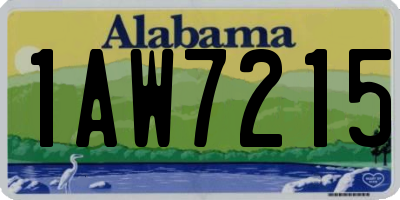 AL license plate 1AW7215