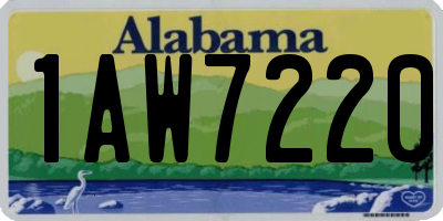 AL license plate 1AW7220