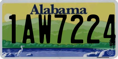 AL license plate 1AW7224