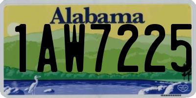 AL license plate 1AW7225