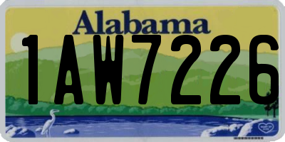 AL license plate 1AW7226
