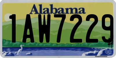 AL license plate 1AW7229