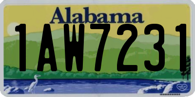 AL license plate 1AW7231