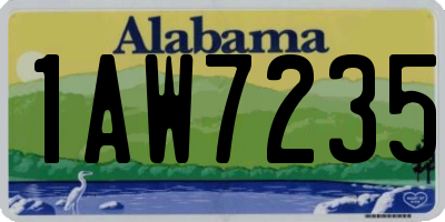AL license plate 1AW7235