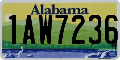 AL license plate 1AW7236