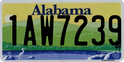 AL license plate 1AW7239