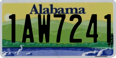 AL license plate 1AW7241